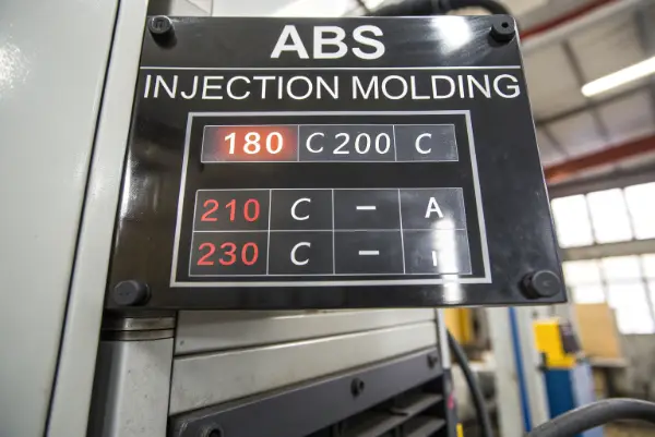 ABS injection molding temperature profile