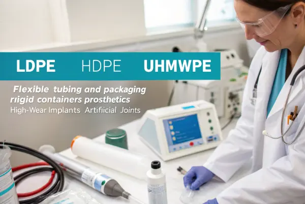 Different types of medical polyethylene products