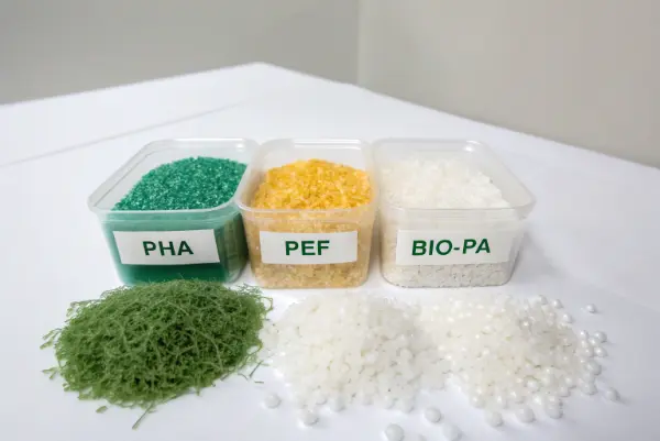 PHA and Bio-PA plastic pellets new biomaterials PHA PEF Bio-PA